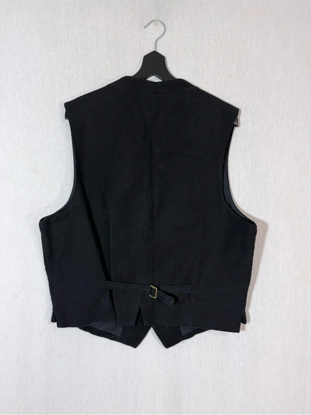 Banana Republic M Black sueded brushed cotton Men's Button-Front Vest
